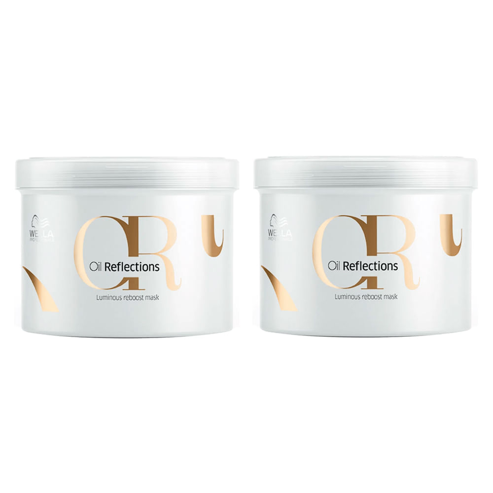 Kit Wella Professionals Oil Reflections Máscara de Brilho 500 ml 2 Unidades