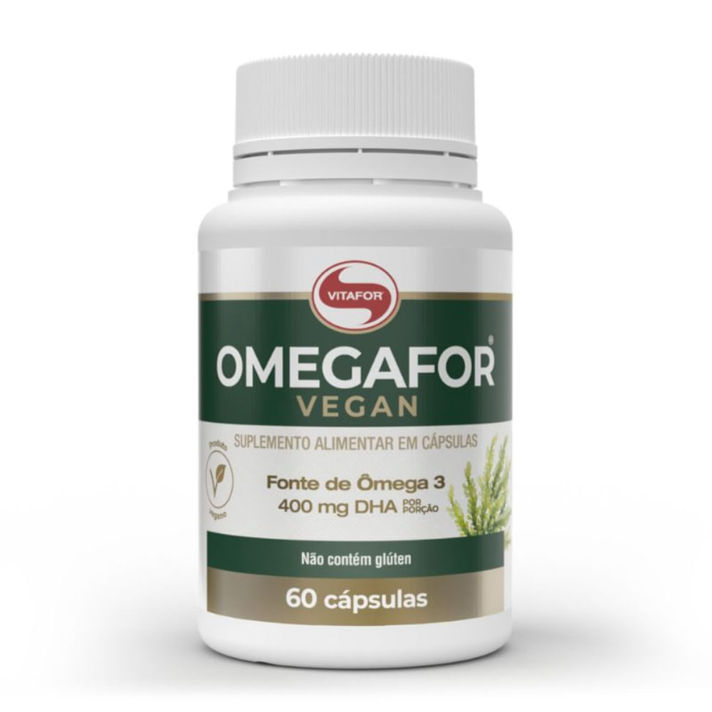 Suplemento Alimentar Omegafor Vegan Vitafor 60 Cápsulas