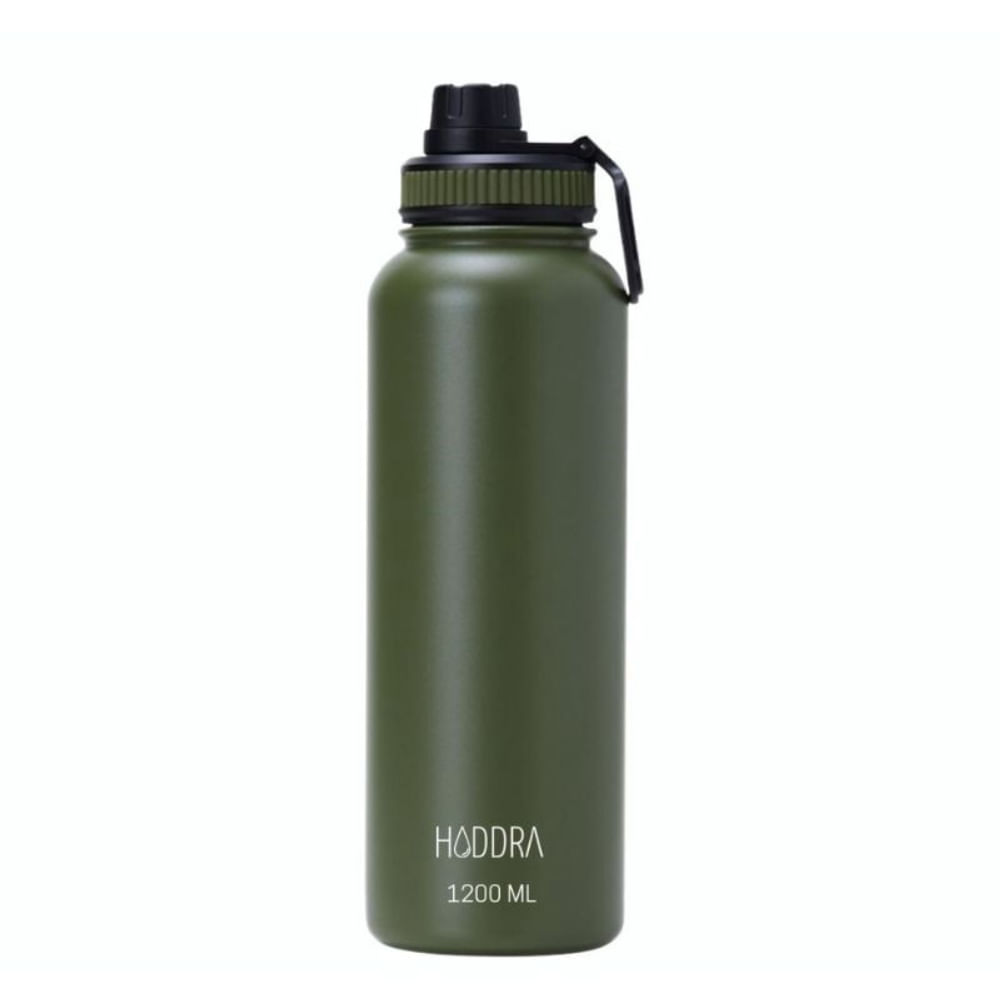Garrafa Térmica Inox Com Infusor Verde Musgo 1200ml Hiddra