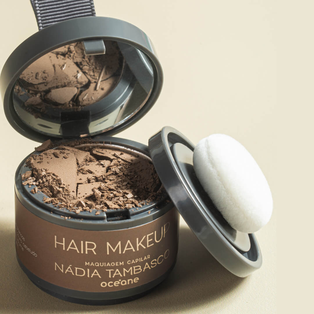 Kit Máscara de Sobrancelha Castanho + Maquiagem Capilar Nádia Tambasco By Océane 2 Produtos