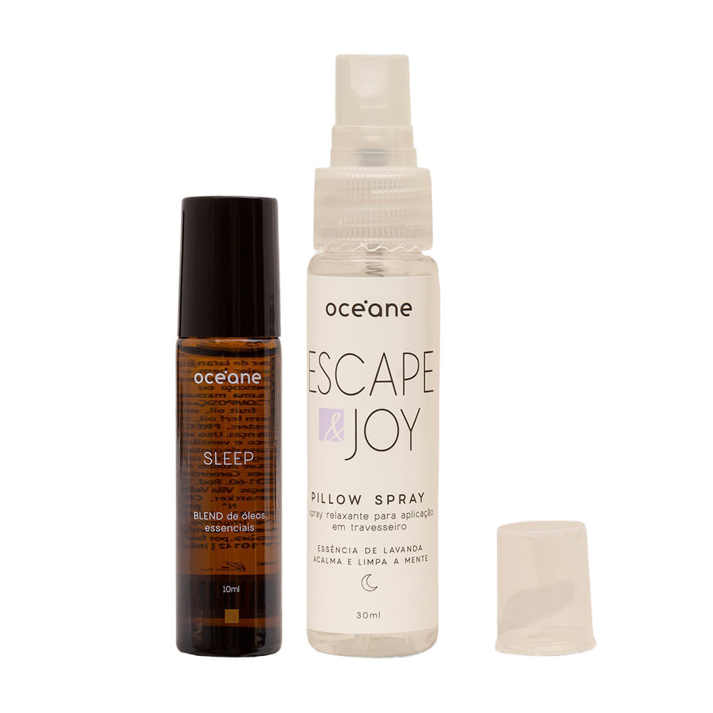 Kit Blend de Óleos Essenciais Para Dormir Melhor + Spray Relaxante Para Travesseiro 2 Produtos