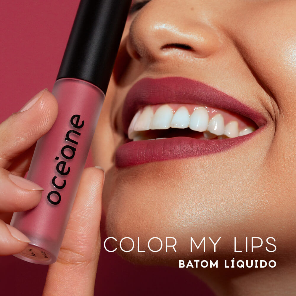 Batom Líquido Rosa Matte Color My Lips Hype Océane Edition4g