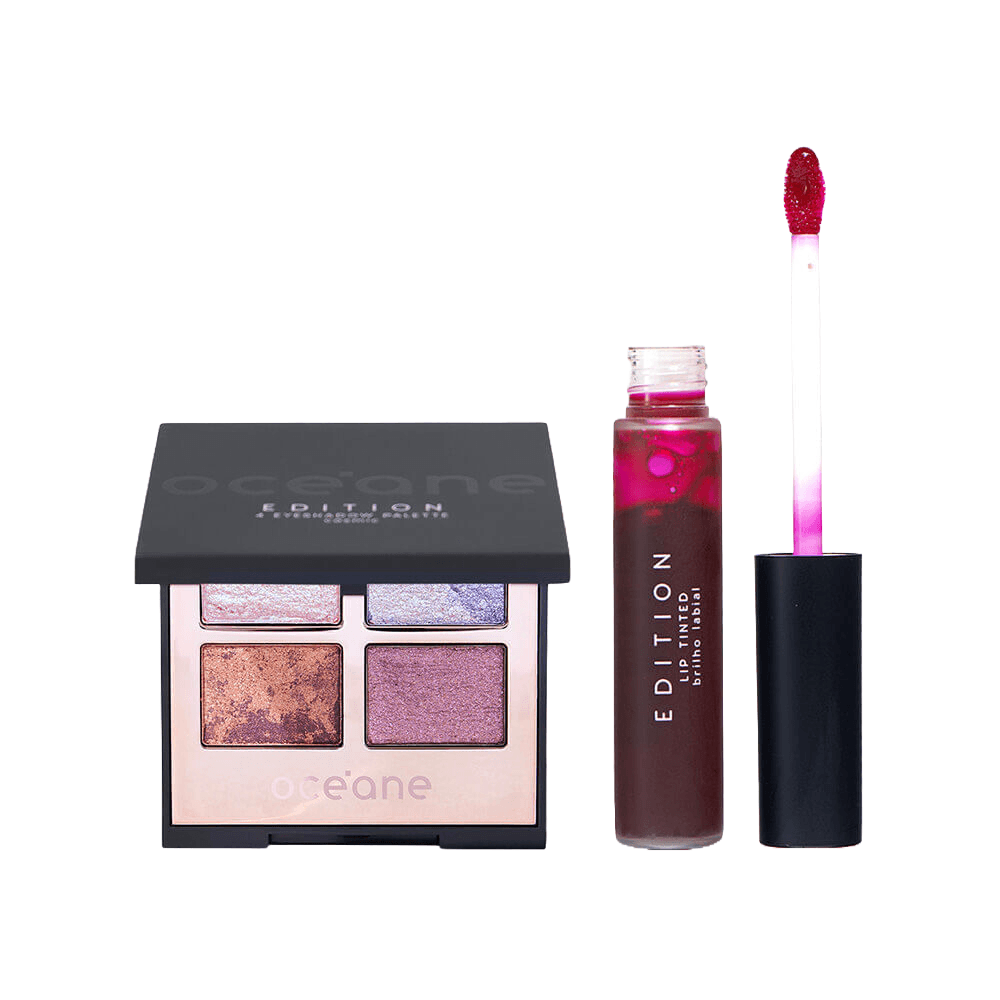 Kit Paleta De Sombras Cosmic + Lip Tinted Pink Océane Edition