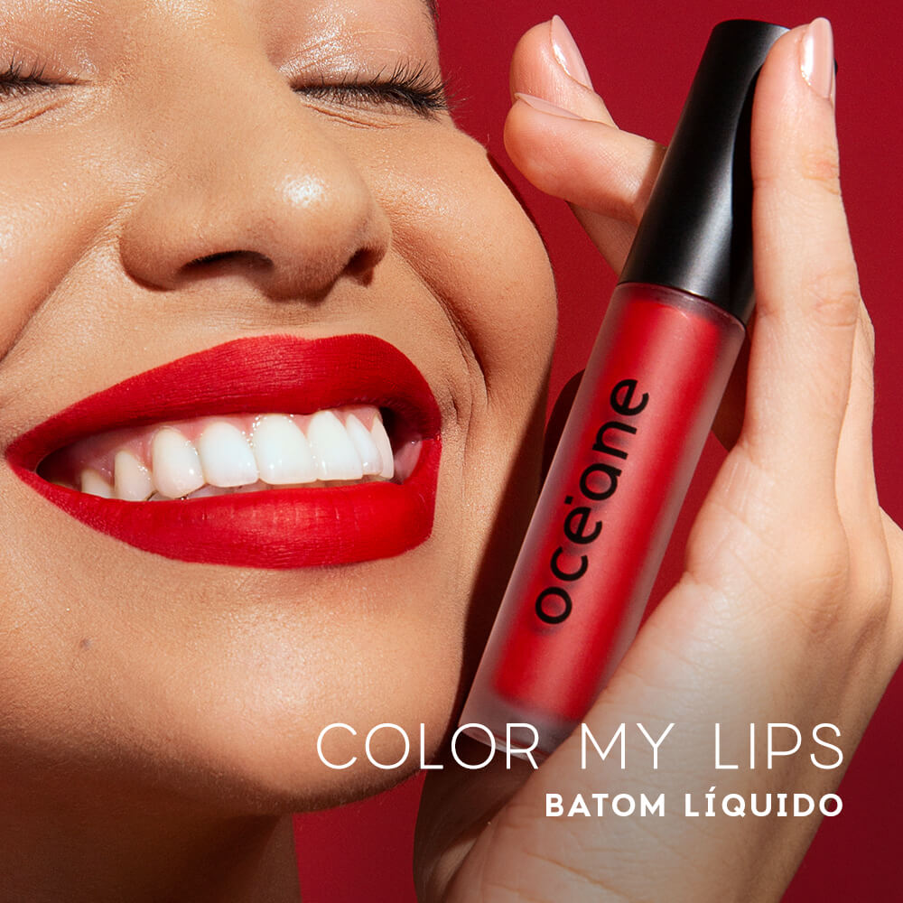 Batom Líquido Vermelho Matte Color My Lips Océane Edition
