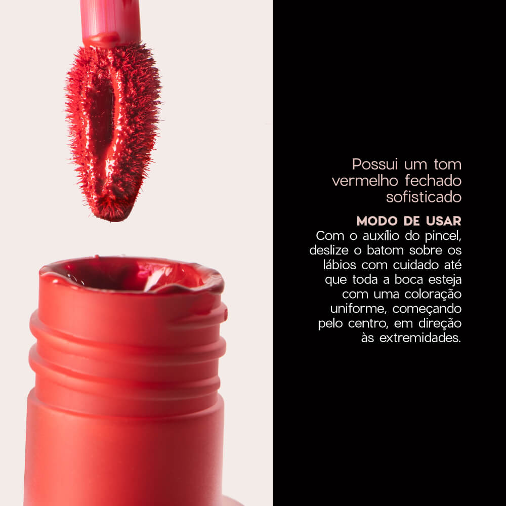 Batom Líquido Vermelho Matte Color My Lips Océane Edition