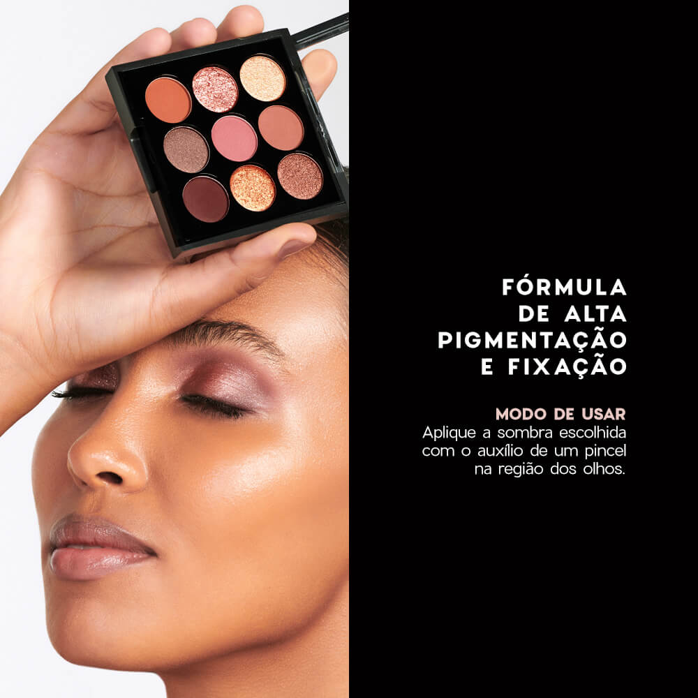 Kit Lápis de Olhos Marrom + Lápis de Olhos Preto + Paleta de Sombras Nude Océane Edition
