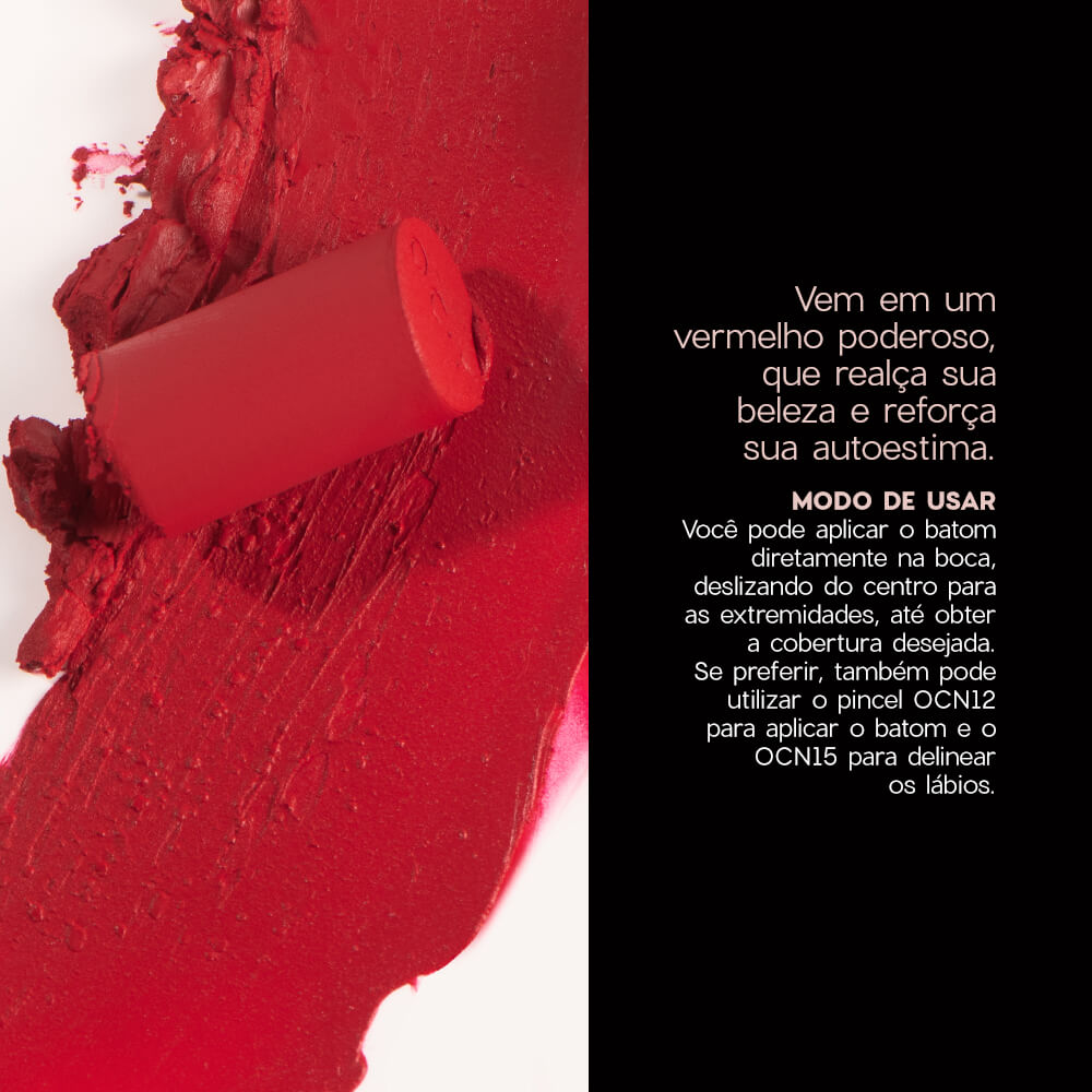 Batom The Lipstick Semi-Matte Océane Edition Vermelho