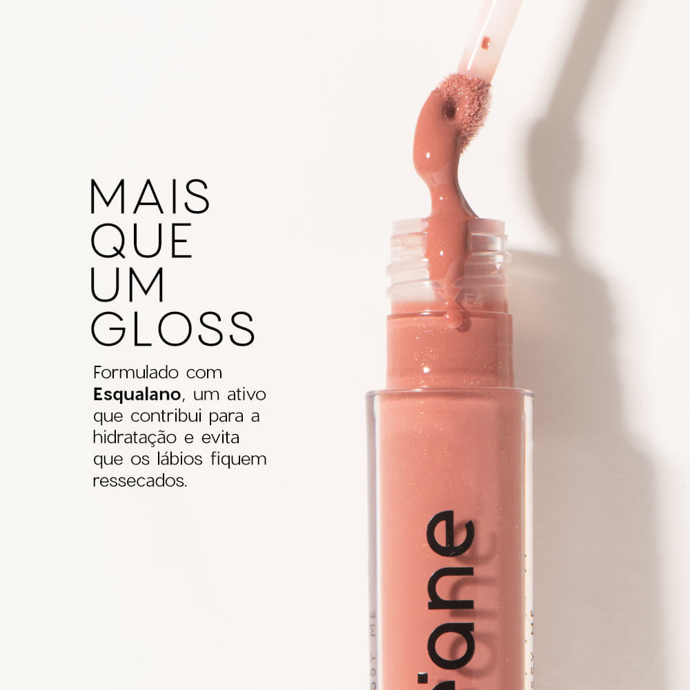 Kit Brilho Labial Transparente Glossy Me Glazed + Brilho Labial Nude Glossy Me Shimmer Brown Océane Edition