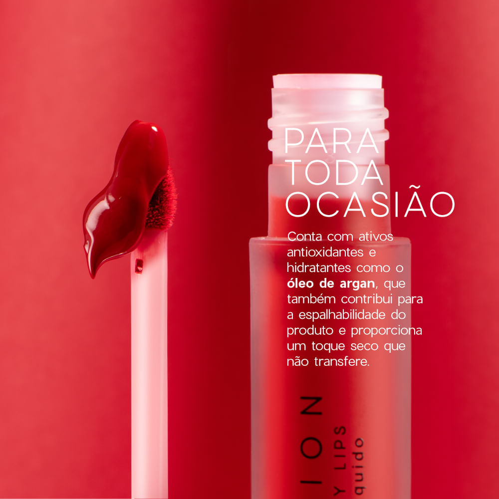 Kit Batom Color My Lips Real Deal Líquido Vermelho + Batom Líquido Color My Lips Naked Nude + Batom Líquido Color My Lips Hype Rosa