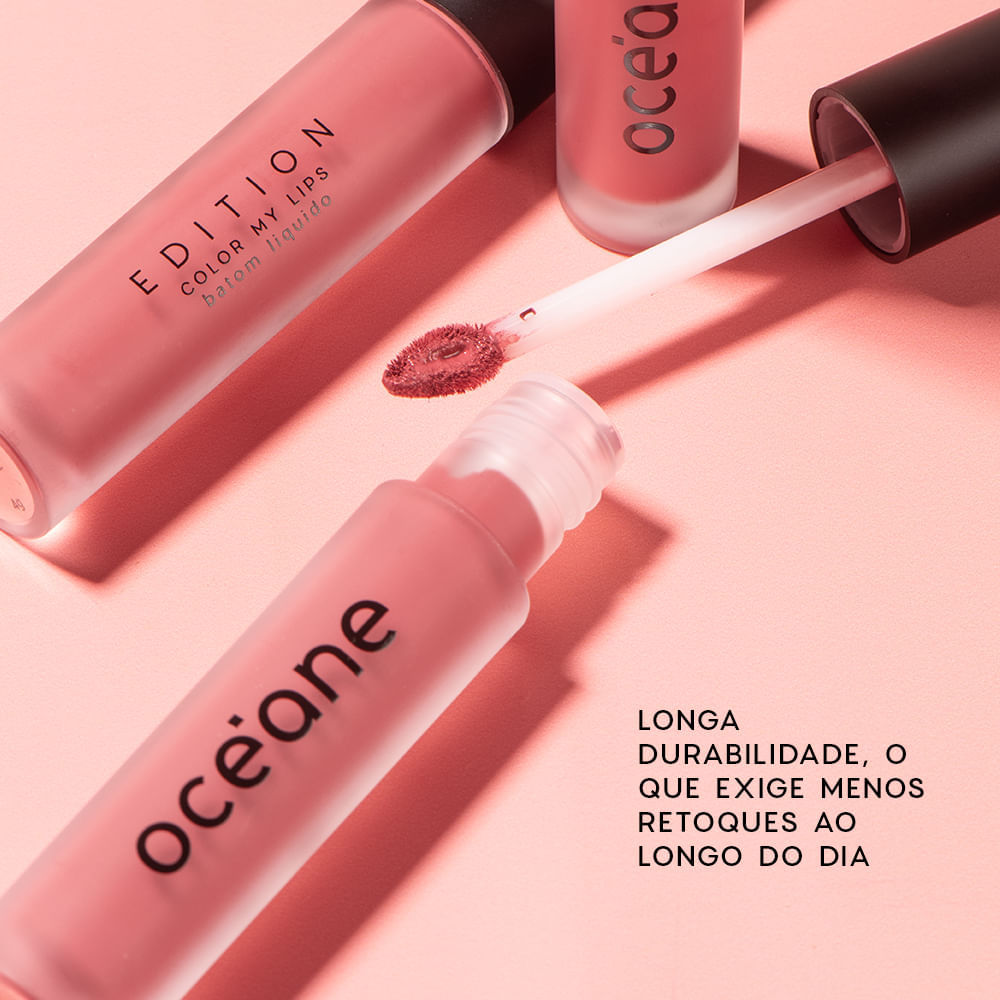Kit Batom Color My Lips Real Deal Líquido Vermelho + Batom Líquido Color My Lips Naked Nude + Batom Líquido Color My Lips Hype Rosa