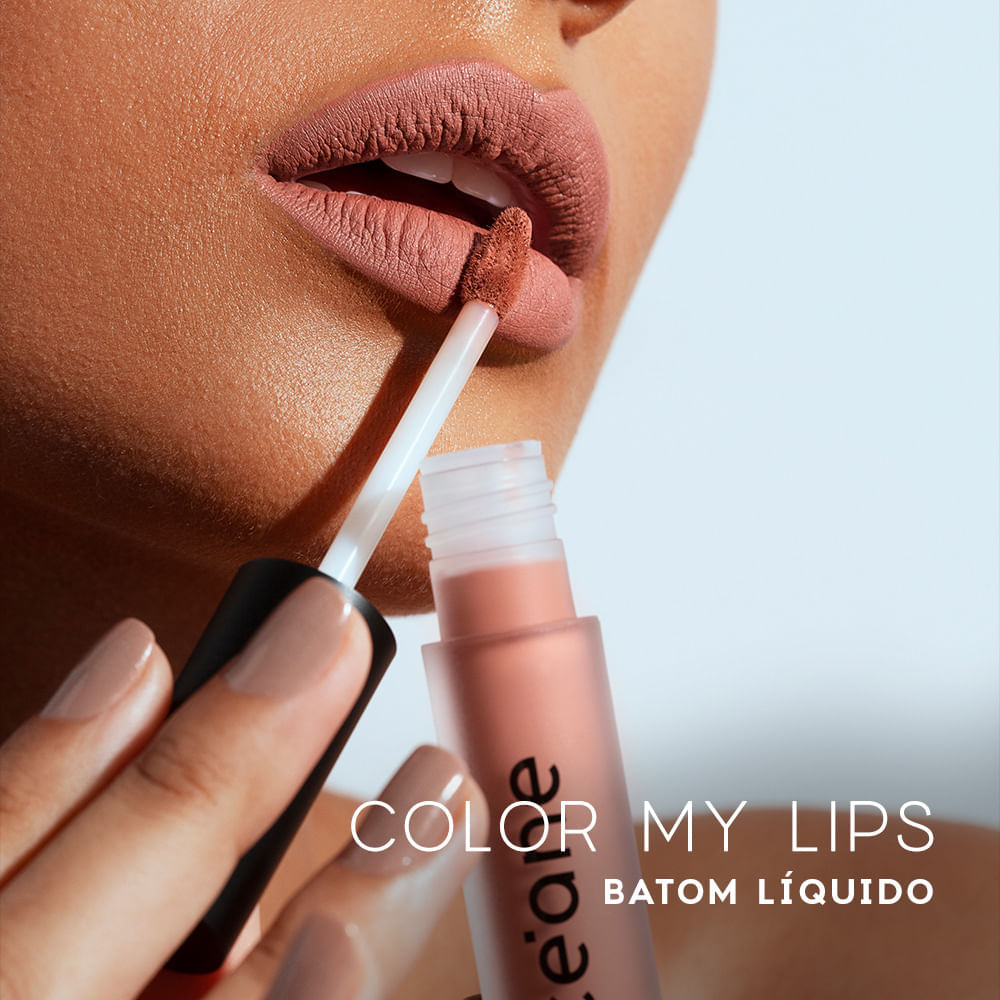 Kit Batom Color My Lips Real Deal Líquido Vermelho + Batom Líquido Color My Lips Naked Nude + Batom Líquido Color My Lips Hype Rosa