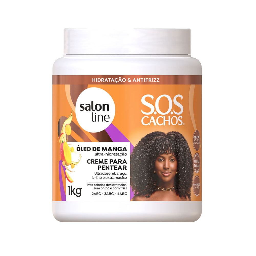 Creme De Pentear Salon Line SOS Cachos Óleo De Manga 1Kg