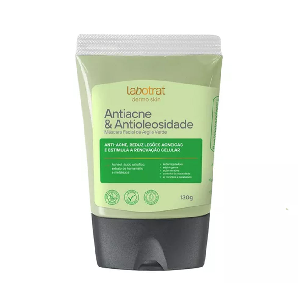 Máscara Facial Labotrat Antiacne E Antioliosidade Argila Verde 130g
