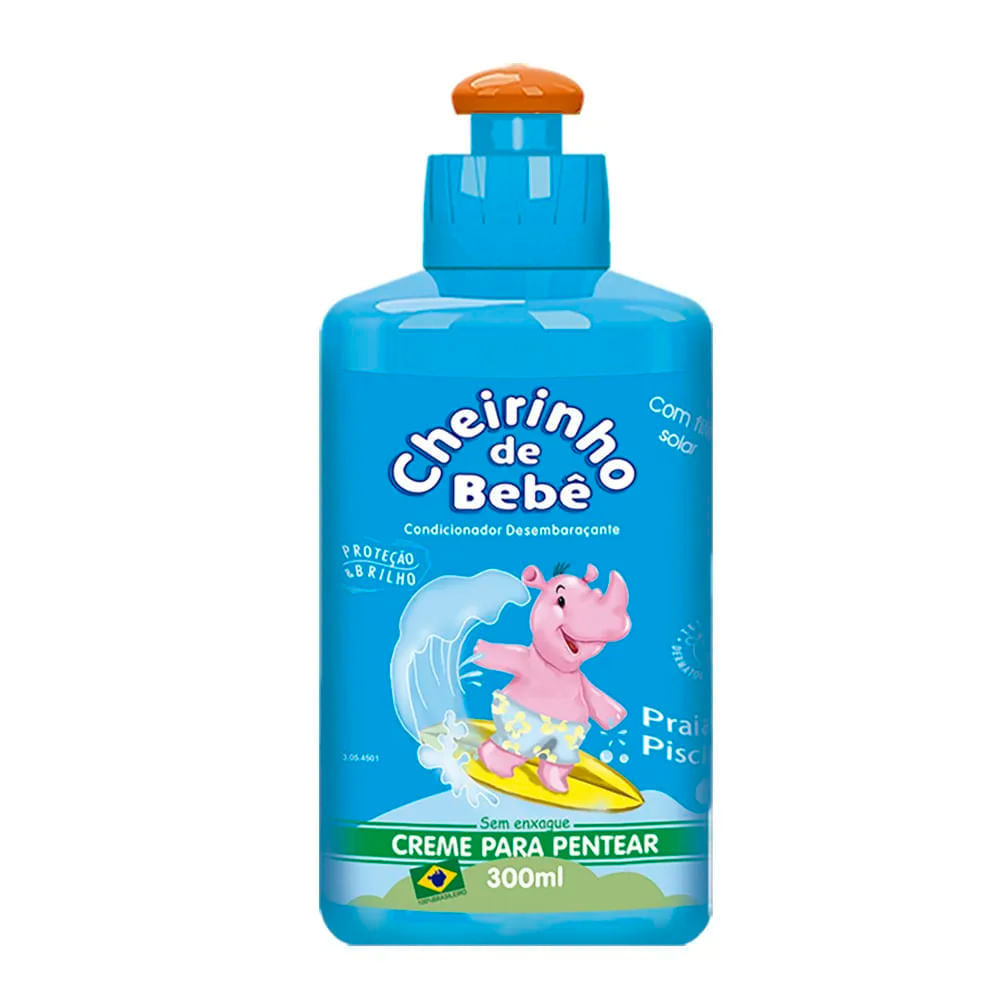 Creme De Pentear Cheirinho de Bebê Praia e Piscina 300ml
