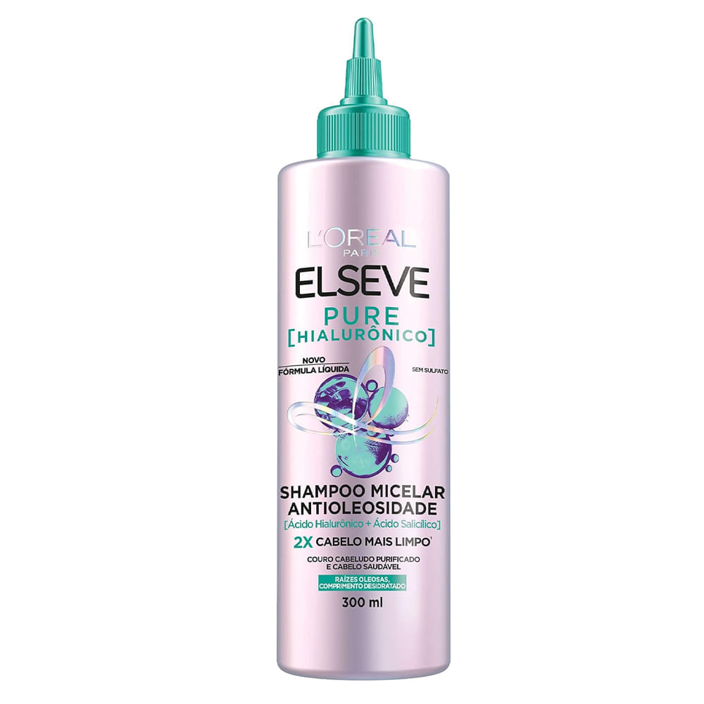 Shampoo Micelar Elseve Pure Hialurônico Antioleosidade 300ml