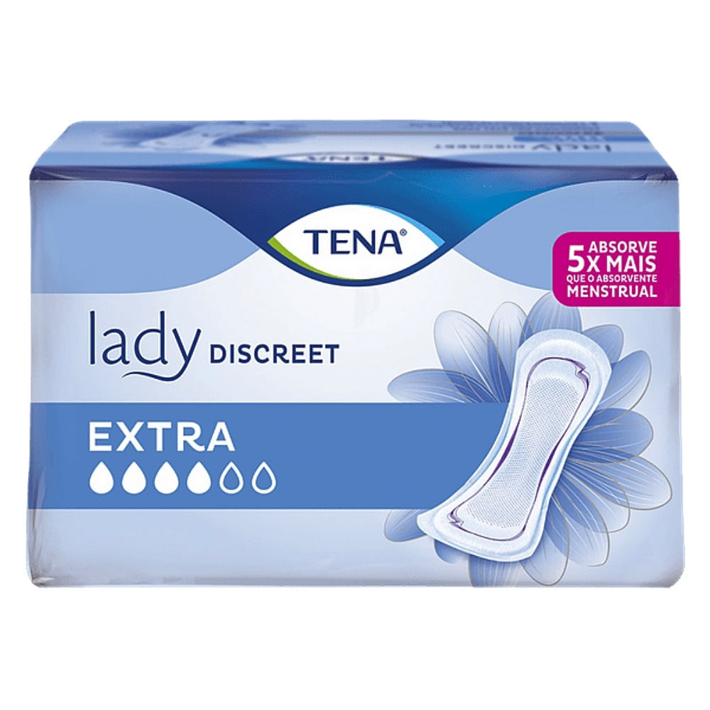 Absorvente Tena Lady Discreet Extra Pacote Com 20 Unidades