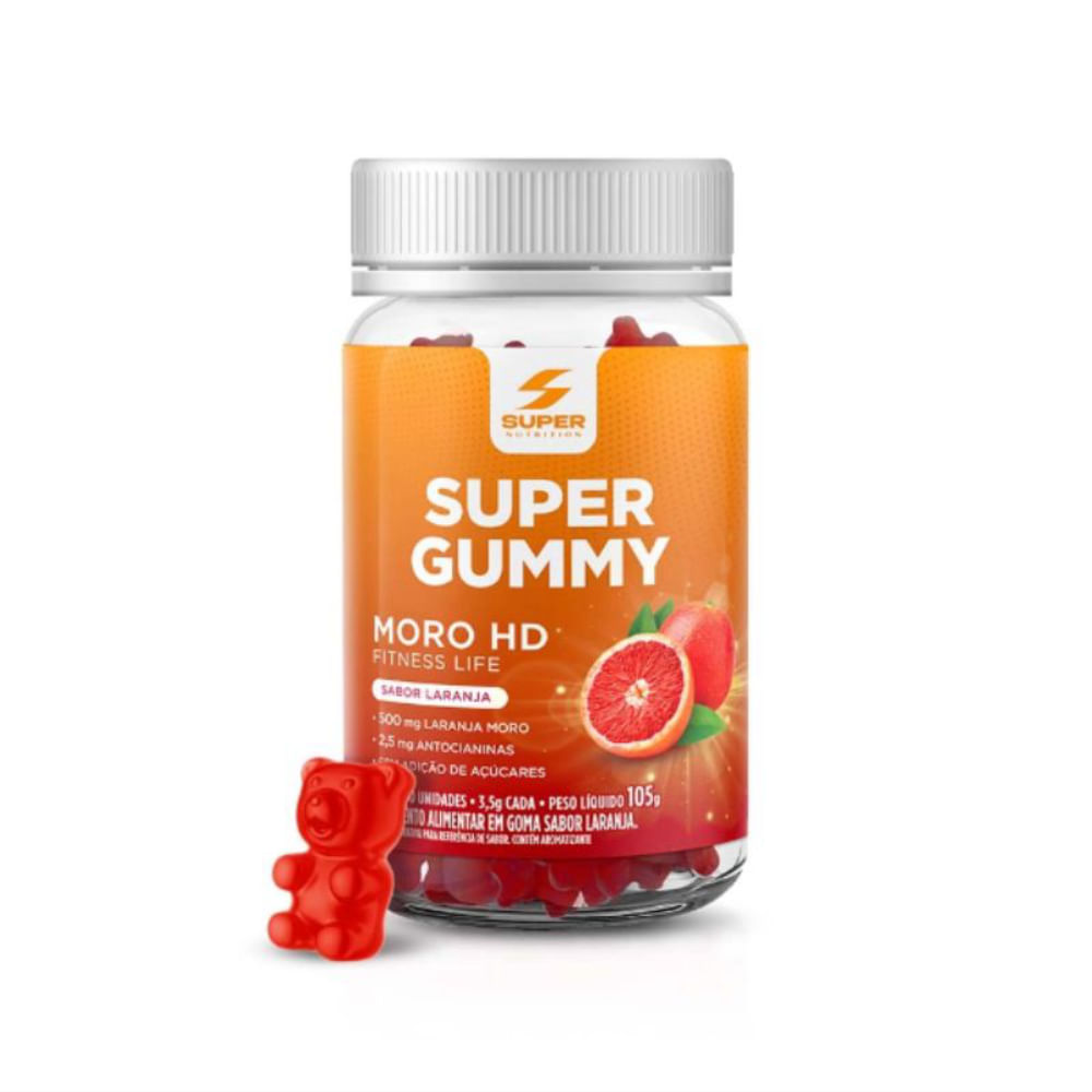 Super Gummy Moro HD Laranja Super Nutrition 30gomas