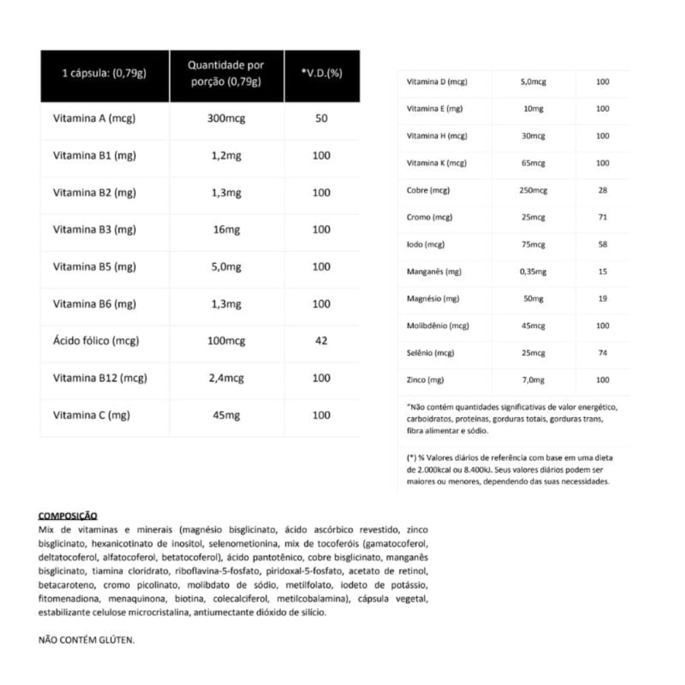 Vitalift Polivitaminico Essential Nutrition 90 Cápsulas