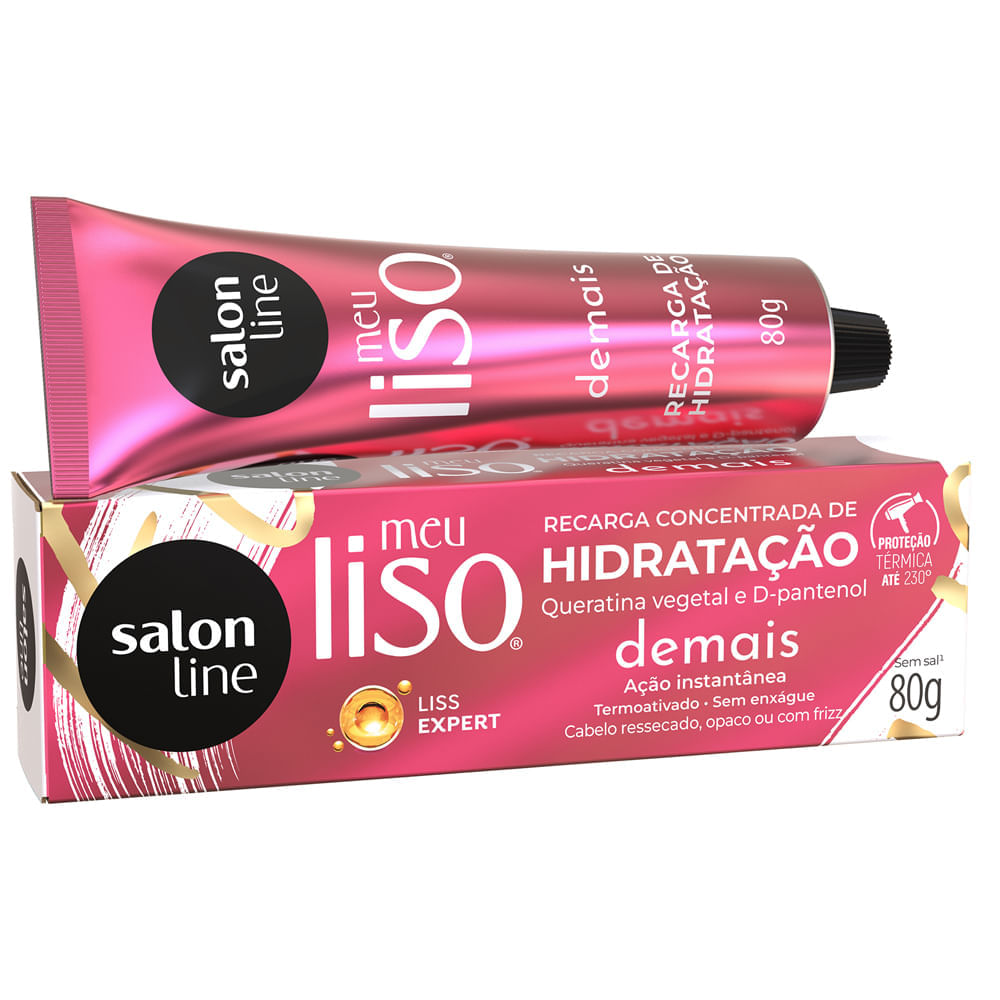 Finalizador Salon Line Meu Liso Recarga De Hidratação Queratina 80g
