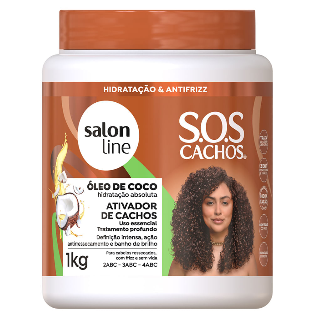 Ativador De Cachos Salon Line Sos Óleo De Coco 1Kg