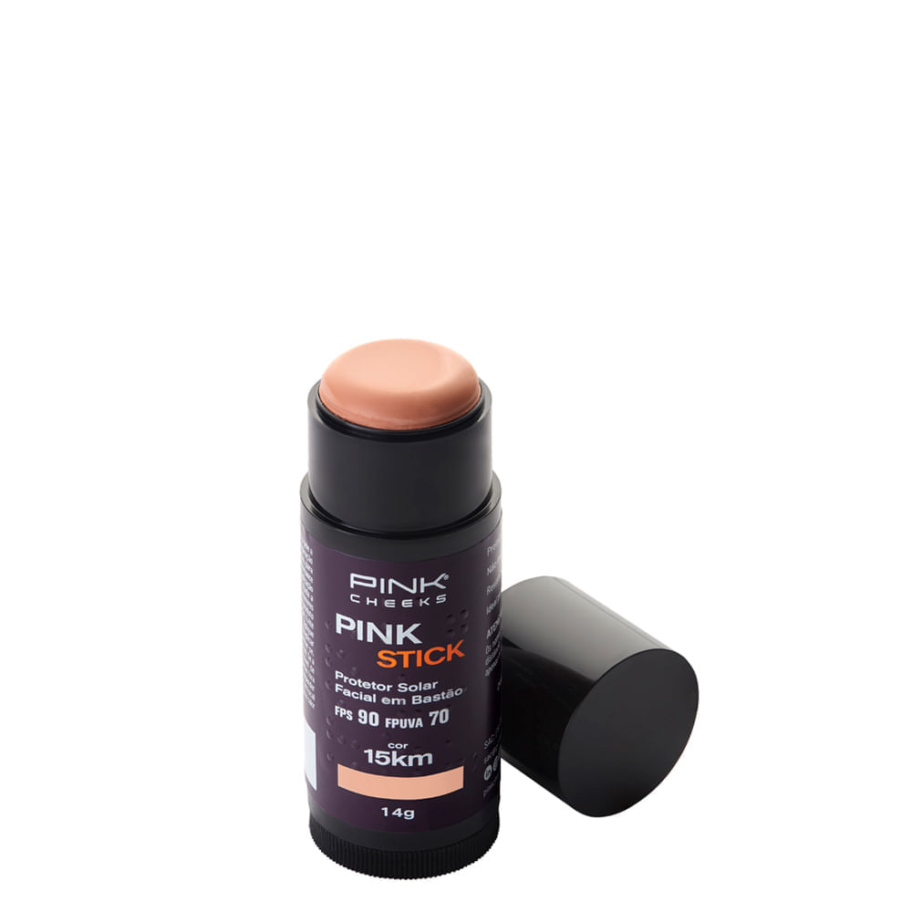 Protetor Solar Facial Com Cor Pink Cheeks Pink Stick Fps 90 Fpuva 70 Pro15km