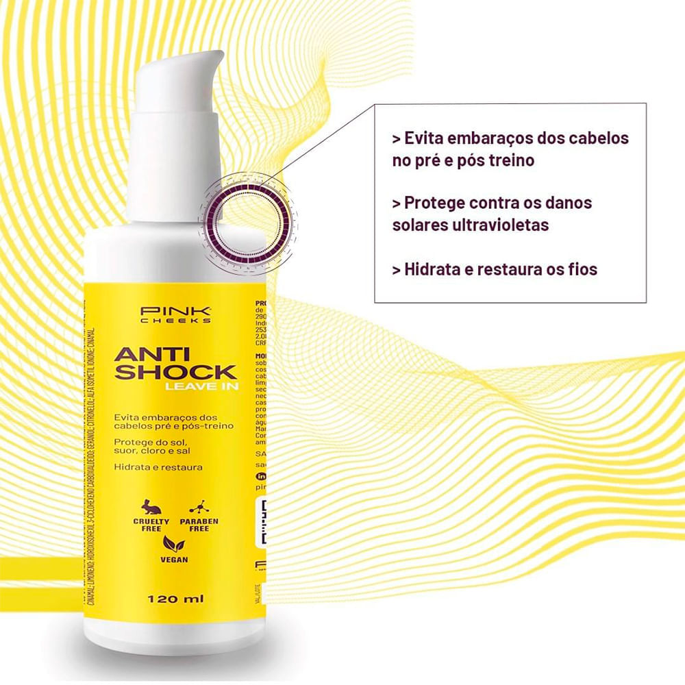 Leave-in Pink Cheeks Anti Shock Pré Treino 120 ml