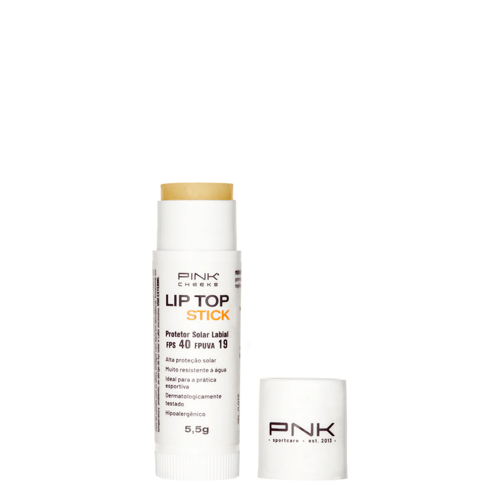 Lip Balm Hidratante Pink Cheeks Lip Top Stick FPS 40 Transparente