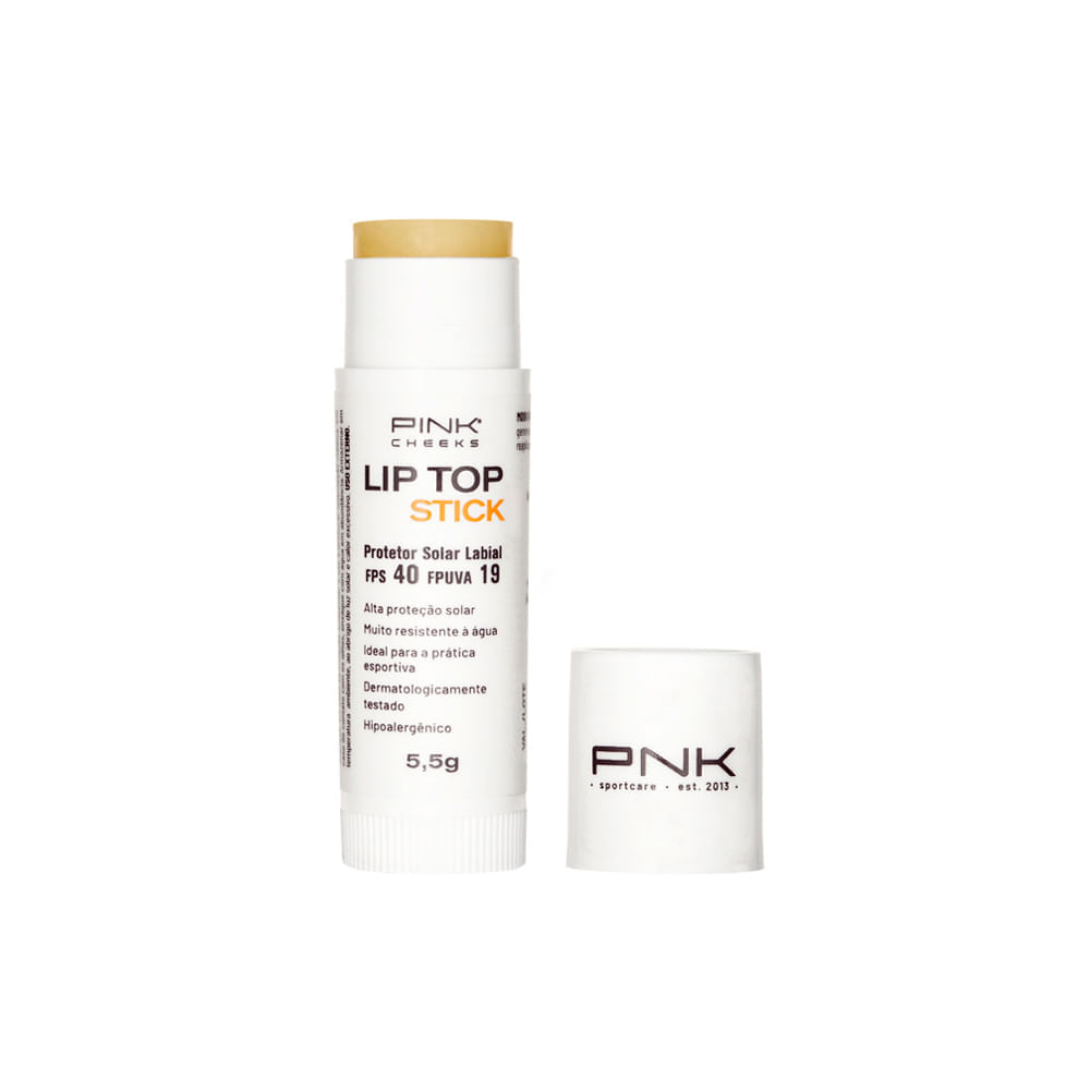 Lip Balm Hidratante Pink Cheeks Lip Top Stick FPS 40 Transparente
