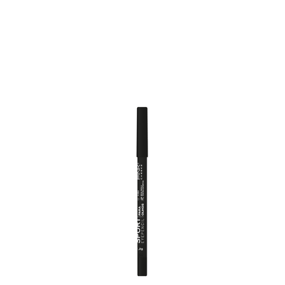 Lápis De Olho Cremosa Natural Pink Cheeks Sport Eyepencil Preto 1,2 G