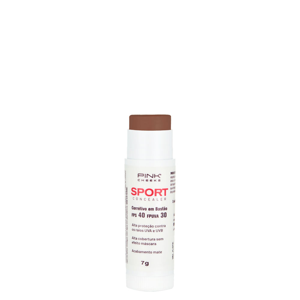 Corretivo em Bastão Cremoso com Protetor Solar Natural Pink Cheeks Sport Concealer FPS 40 FPUVA 30 C50 7 g