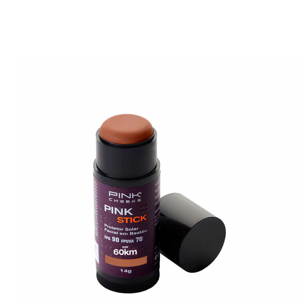 Protetor Solar Facial com Cor Pink Cheeks Pink Stick FPS 90 FPUVA 70 60Km Ultra 14 g