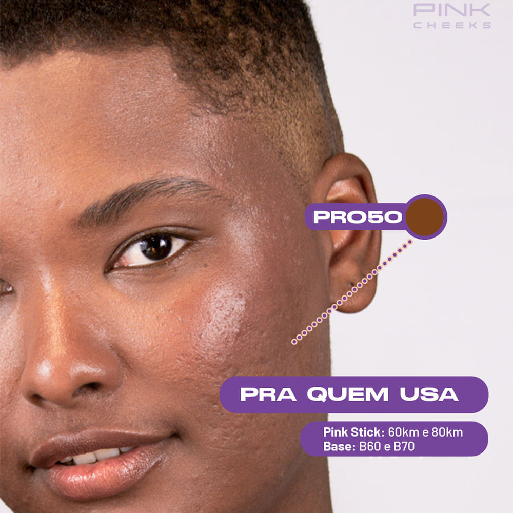 Protetor Solar Facial com Cor Pink Cheeks Pro Stick FPS 96 FPUVA 43 Pro50 14g