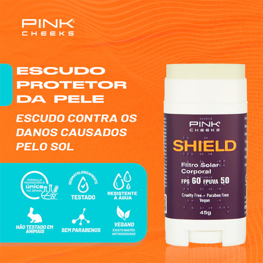 Protetor Solar Corporal Pink Cheeks Shield FPS 60 FPUVA 50 45 g