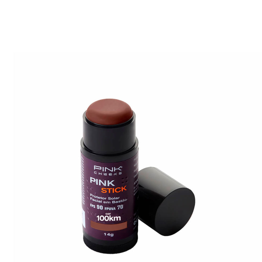 Protetor Solar Facial Com Cor Pink Cheeks Pink Stick Fps 90 Fpuva 70 100km Ultra 14 G