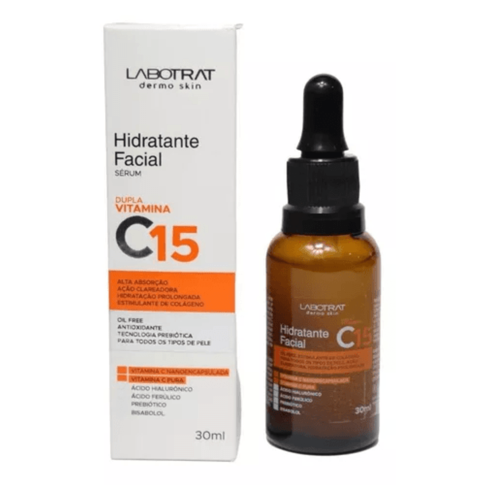 Creme Facial Hidratante Vitamina C Labotrat 15% 30ml