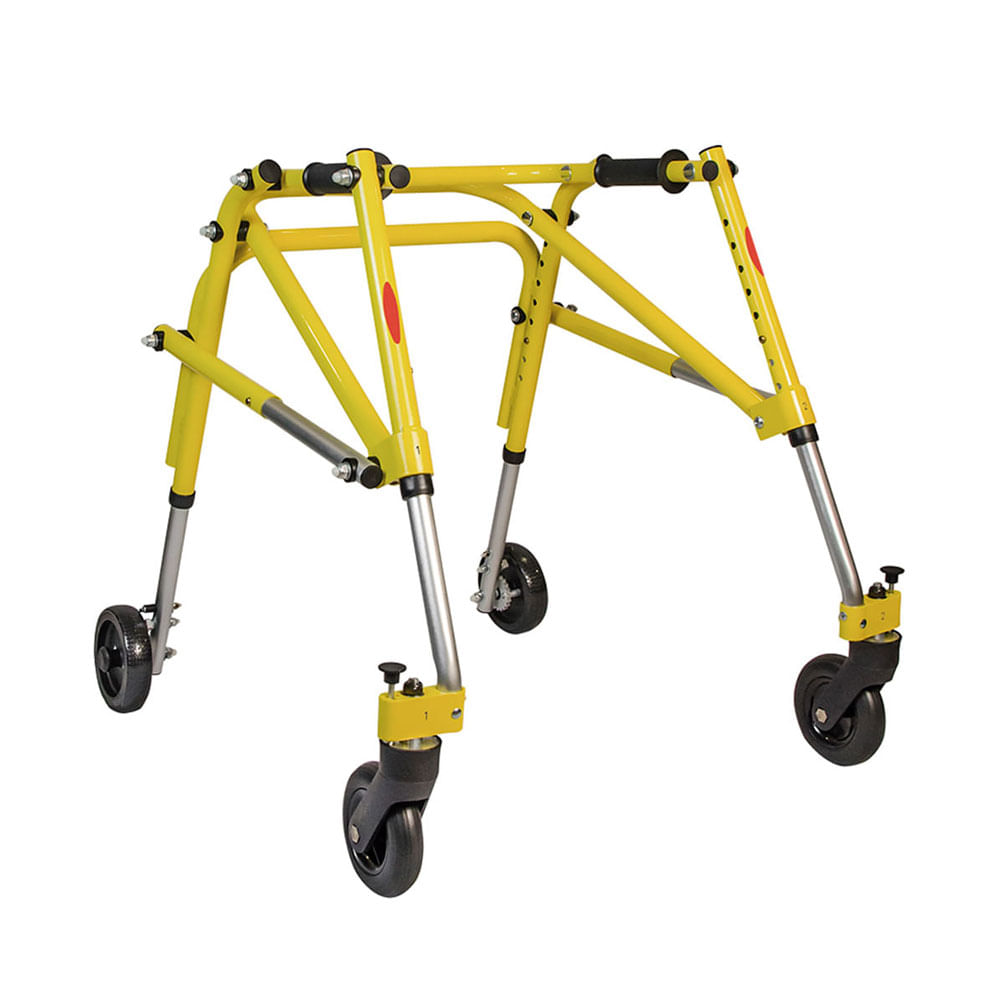 Andador Posterior De Alumínio Mercur Com 4 Rodas Tamanho P