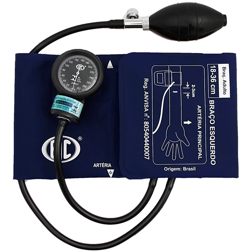 Aparelho De Pressão Bic Ap0859 Cor Azul Nylon/velcro