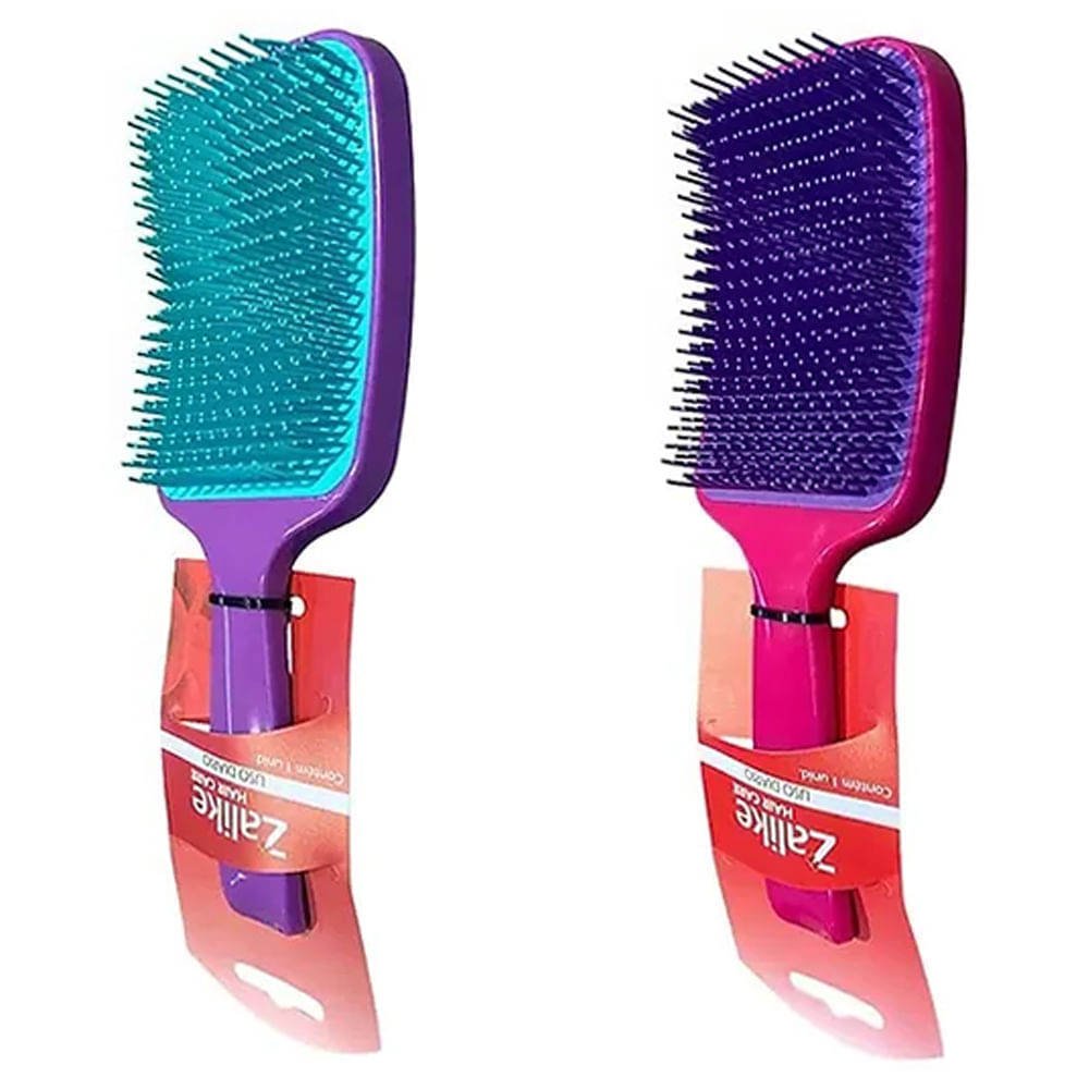 Escova De Cabelo Zalike Raquete Mary 514 Cores Variadas