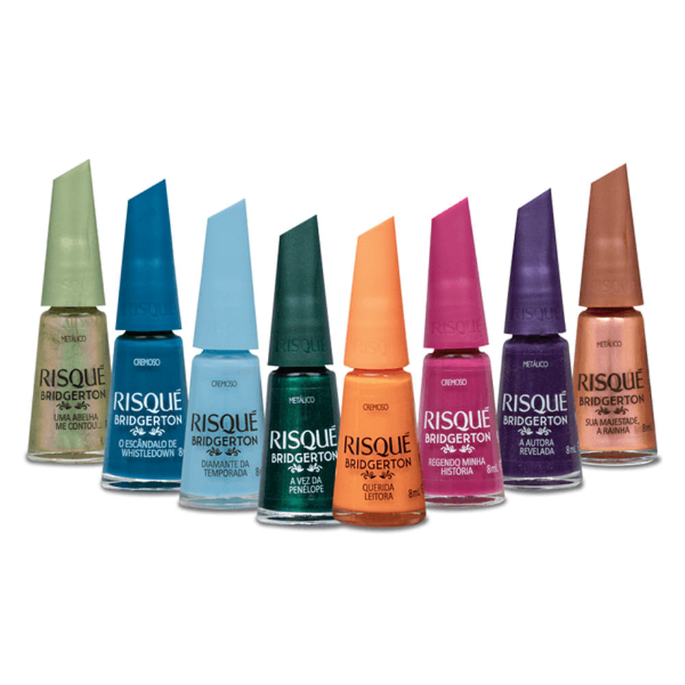 Kit Esmaltes Risqué Bridgerton 8 produtos