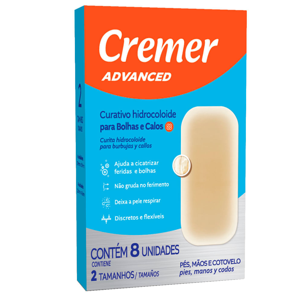 Curativo Cremer Hidrocoloide Para Calos E Bolhas Com 8 Unidades