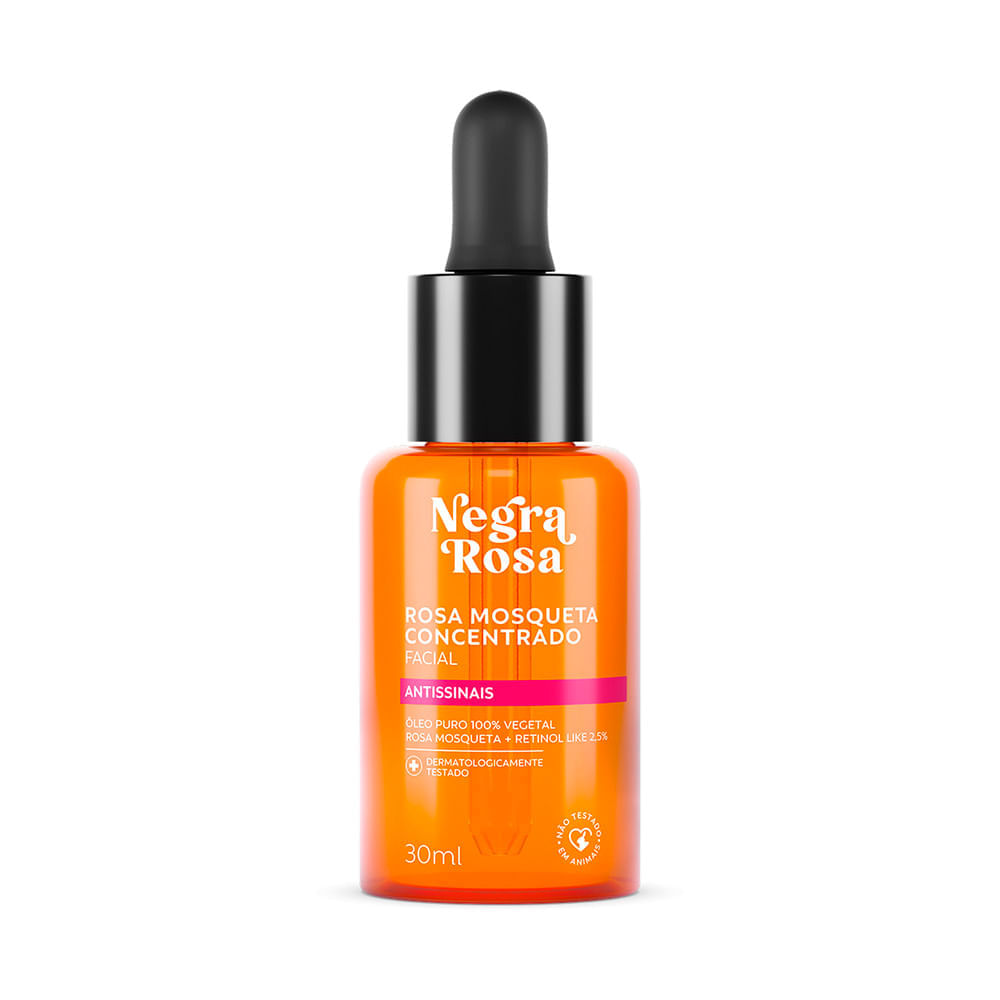 Óleo Rosa Mosqueta Facial Concentrado Negra Rosa 30ml