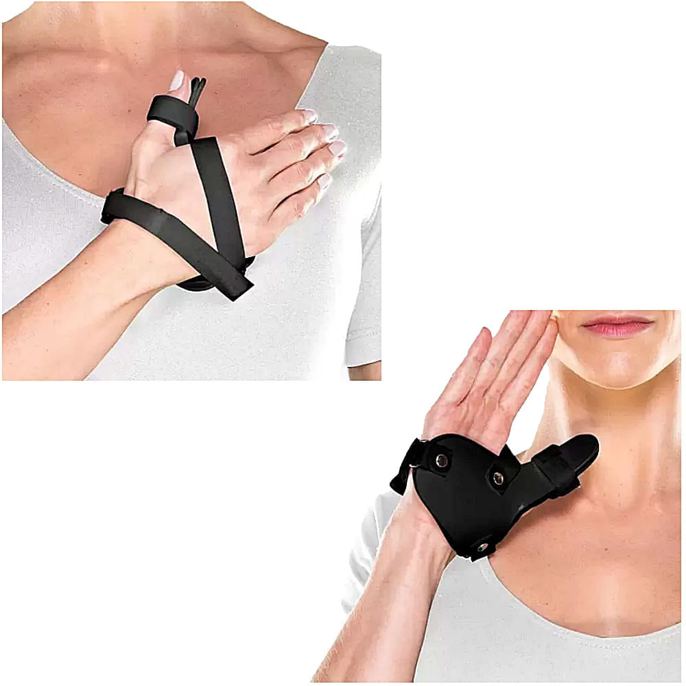 Tala Imobilizadora Polegar Artipé Em Pvc Direita Preta