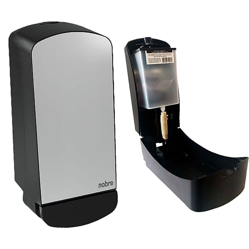 Saboneteira Inox Para Sabonete Líquido/álcool Gel 800ml Com Reservatório