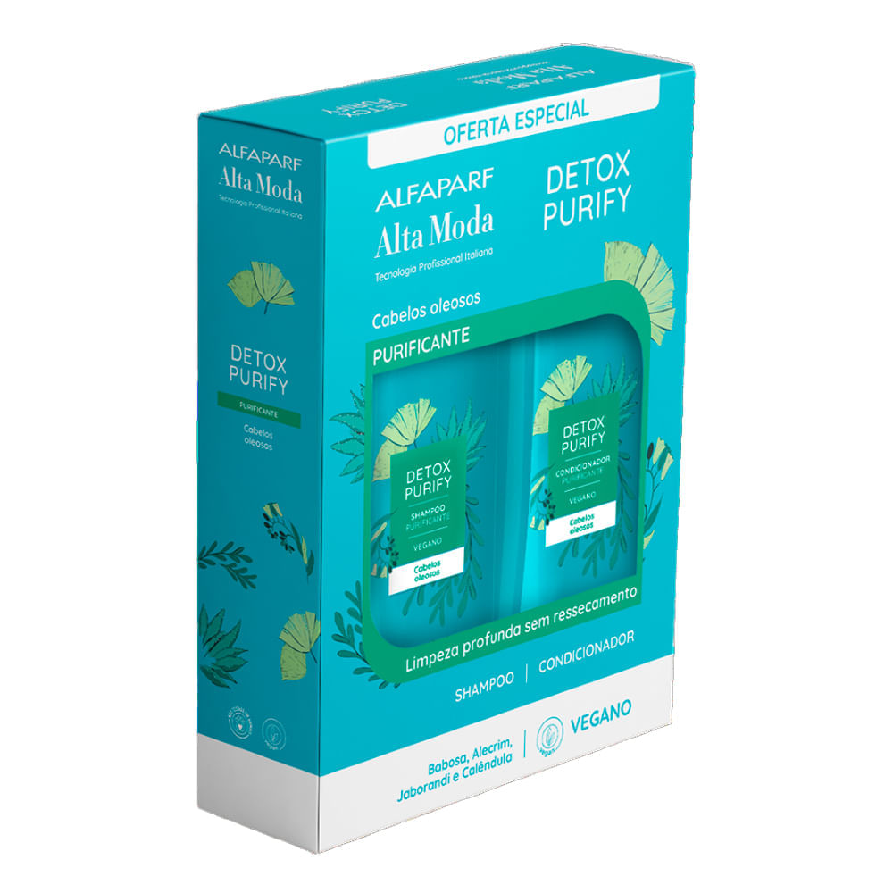 Kit Shampoo + Condicionador Alta Moda Detox Purify 300ml