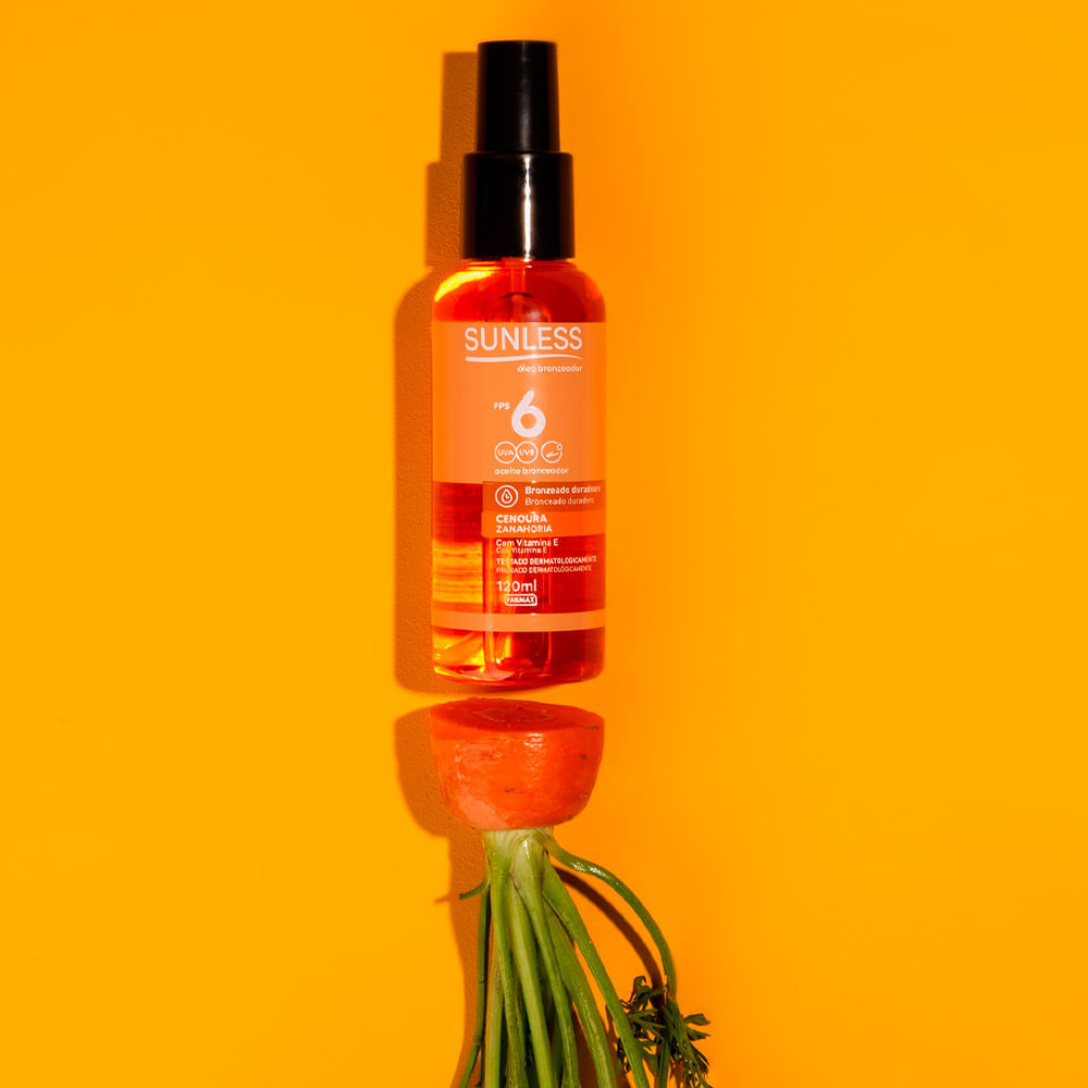 Óleo Bronzeador Sunless FPS 6 Cenoura 120ml
