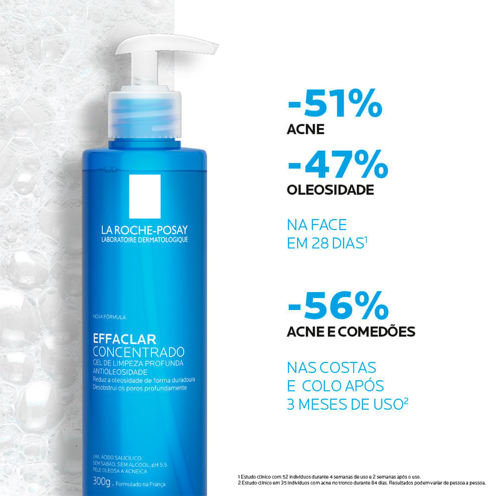 Gel Facial de Limpeza La Roche-Posay Effaclar Concentrado 300g