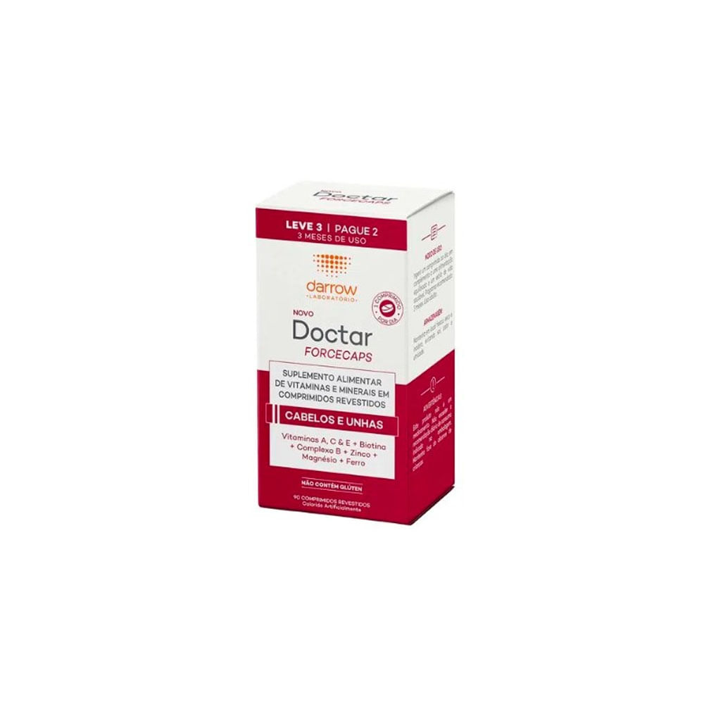 Suplemento Alimentar Cabelo e Unhas Darrow Doctar Forcecaps 90 Cápsulas