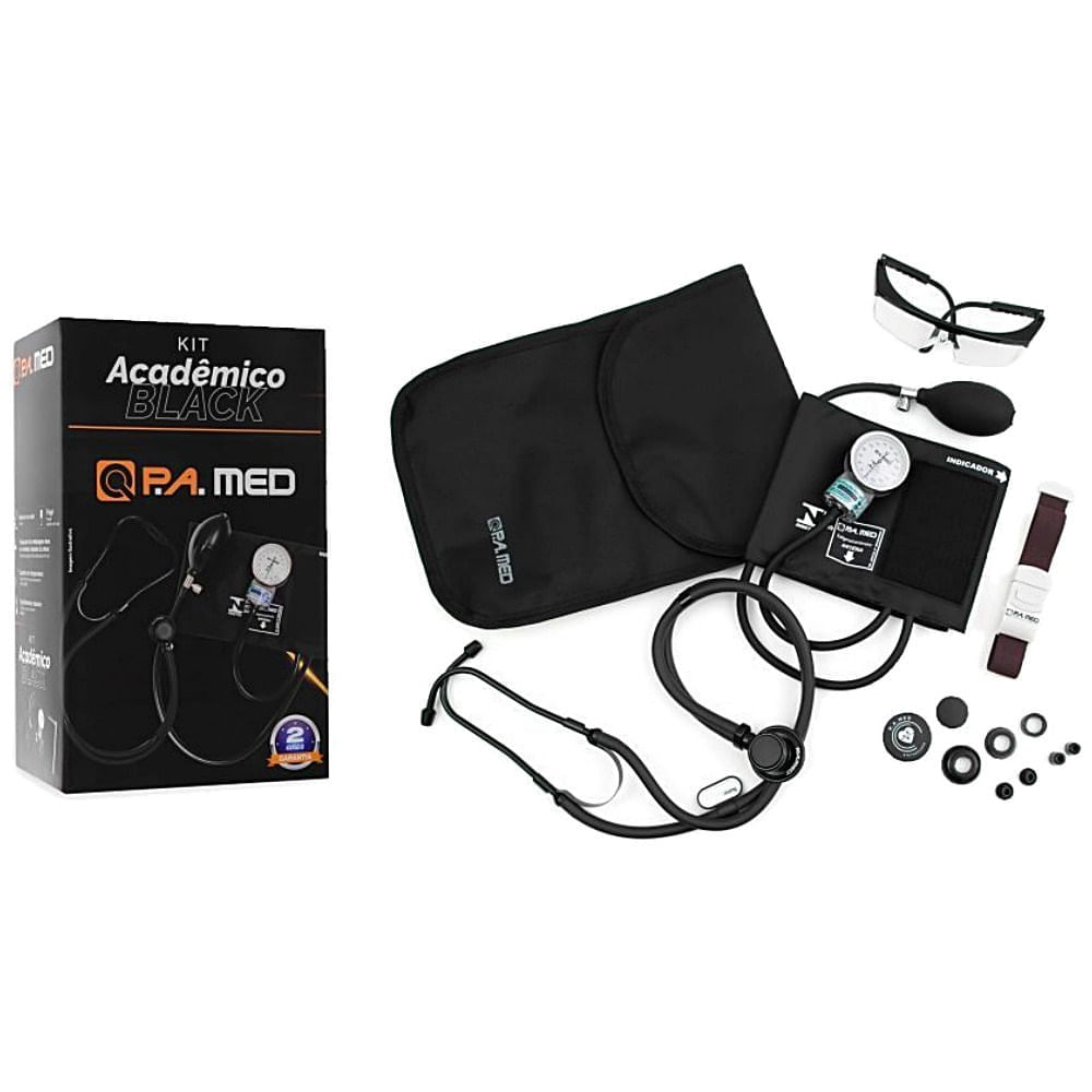Kit Acadêmico P.A. Med Kpa704 Cor preto Black Total