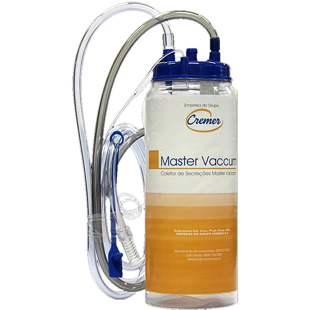 Frasco Coletor Fluidos e Secreções Cremer Master Vaccum 500ml 1 unidade
