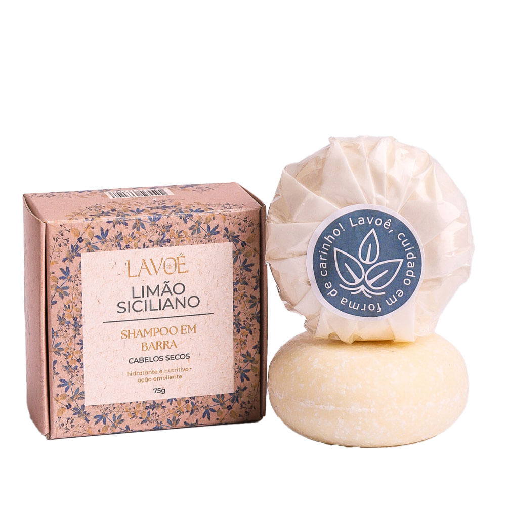 SHAMPOO SÓLIDO DE LIMÃO SICILIANO LAVOÊ 75GR